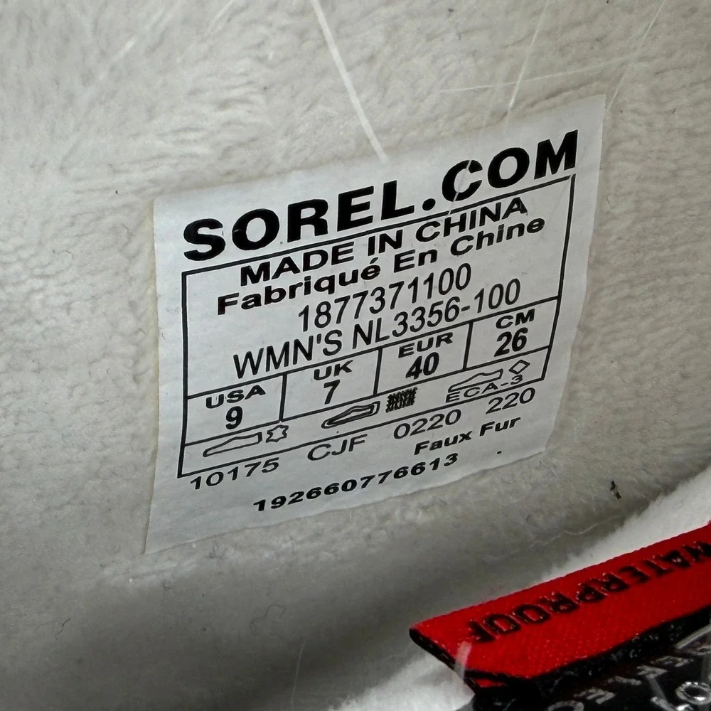 Sorel Joan of Arctic NEXT Winter Boots Women's 9‎ White Waterproof Snow Faux Fur